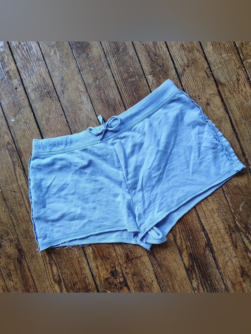 Pirates Booty Baby Blue Lounge Sweat Shorts Womens Large Cotton Pastel Shorts